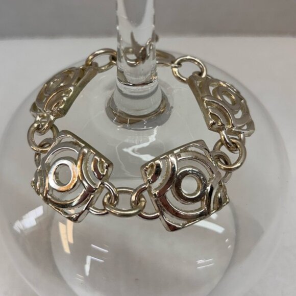 Liz Claiborne Silver Cuff Bracelet with Openwork Design - Picture 5 of 10